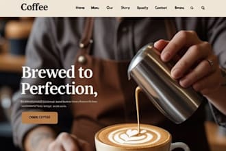 design coffee shopify store, coffee website, coffee shopify dropshipping