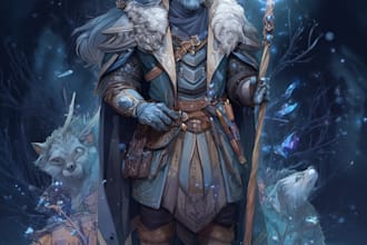paint your dark fantasy dnd character illustration