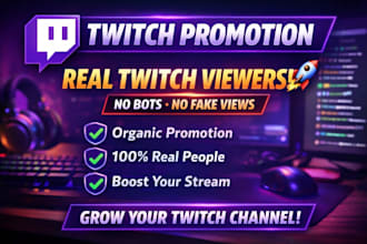 boost your twitch livestream visibility with real audience