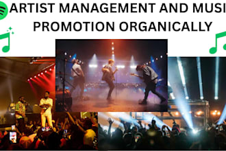 be your artist music manager and promote your music organically