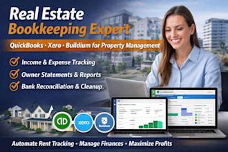 do real estate bookkeeping using quickbooks xero and buildium for property