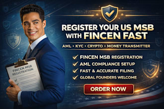register your US msb with fincen and setup aml kyc compliance