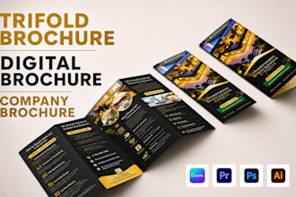 design trifold brochure digital brochure design marketing company brochure