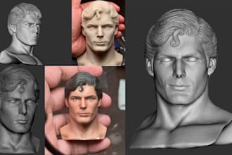 realistic 3d face model 3d character head sculpt 3d head model for 3d printing