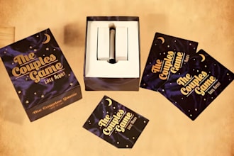 design adult card game couple party card game design playing card game art box