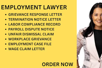 handle employment disputes, wage claims, unfair dismissal and labor conflicts