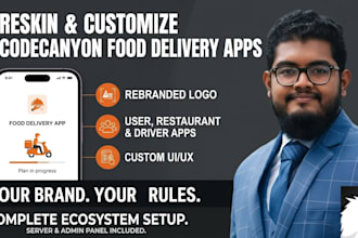 reskin, rebrand, customize your codecanyon food delivery app