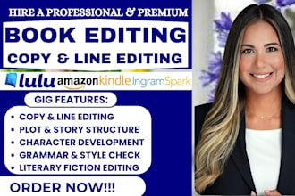 edit and proofread literary fiction novel romance copy line manuscript editing
