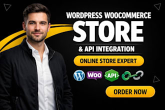 build wordpress woocommerce store and wp online store with API integration