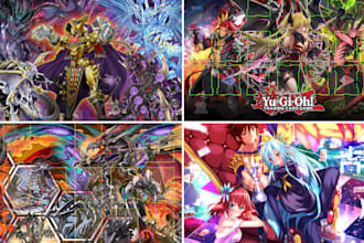 design custom attractive playmat tcg card game board game design fantasy artwork