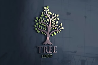 do a high quality professional tree service logo