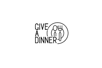design give a dinner org nonprofit provides meals logo