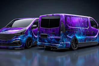 create van wrap design, car wrap design, truck wrap design