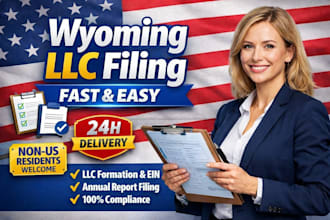 file wyoming llc annual report, ein and US registration