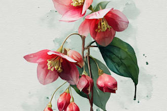 illustrate fabulous botanical fruits illustration