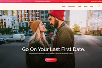 create a dating website with chat audio and video features