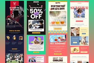 design and upload up klaviyo, brevo, mailchimp flows for e commerce email design