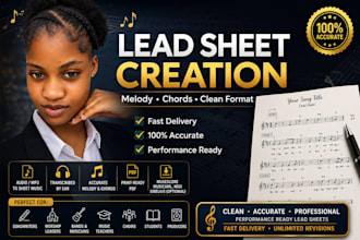 transcribe any song into a professional lead sheet with chords, lyrics and sheet