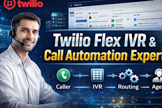twilio flex expert twilio IVR, call routing, SMS call automation, studio flow