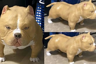 sculpt custom 3d dog model pet momorial figurine  stl for 3d printing