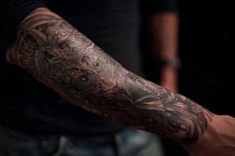 create a tattoo design of tattoo sleeve