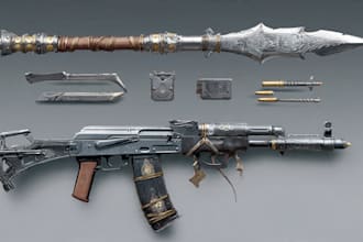 create weapon concept art for you