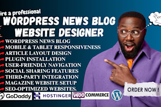 build news blog website wordpress magazine website, publish news article website