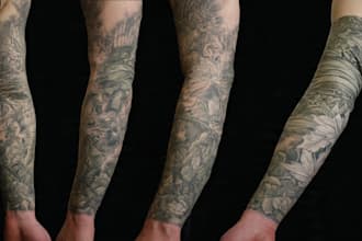create a tattoo design of tattoo sleeve