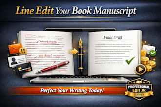 line edit your book manuscript to fix sentence flow and word choice