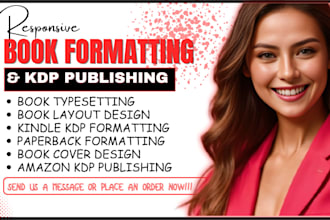 do book formatting for amazon KDP lulu formatting ebook and paperback formatting