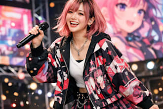 be your female japanese singer and write original anime ost
