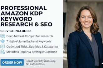 do amazon KDP keyword research, book SEO, and KDP metadata optimization