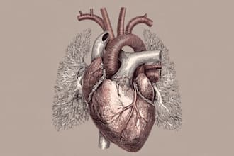 draw anatomy and medical vector illustration