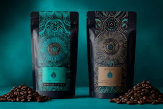 do coffee label and packaging design
