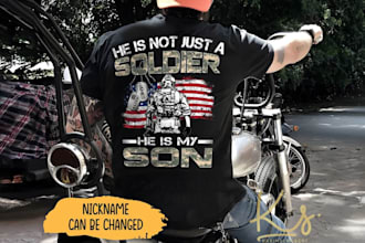design custom t shirt army american flag and military logo