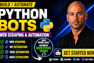 build python bots web scrapers ai tools automation discord telegram trading bots