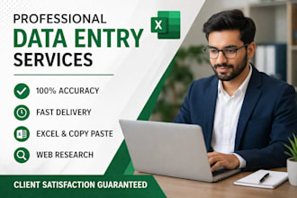 do excel data cleaning, formatting and data entry