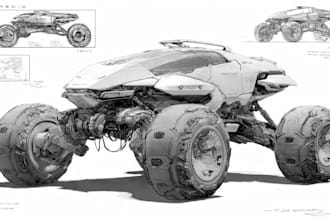 sketch and design concept car for your project