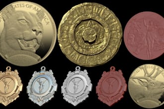 turn image to 3d bas relief printable coin stl 3d model custom zbrush coin 3mf