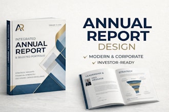 design a professional annual report or business profile