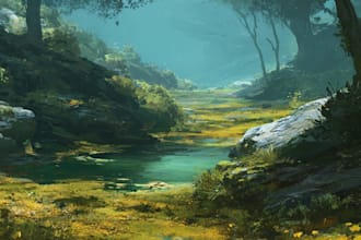 paint an environmental concept art