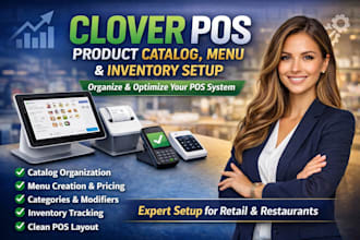 set up clover pos product catalog, menu and inventory system