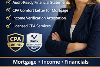 us cpa letter, financial statement audit p, l, attestation, bank verification