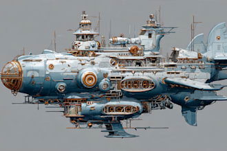 draw high quality spaceship concept