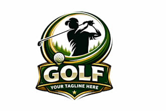 create modern golf tournament  logo t shirt design