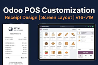 customize odoo pos receipt and screen for your business