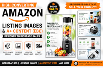 design high converting amazon product listing images and aplus content