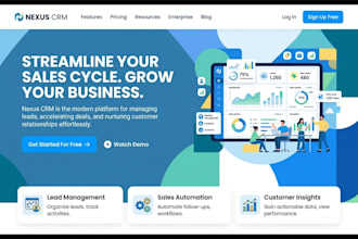 create modern landing page UI UX