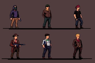 create unique game character concept art design for indie games high quality