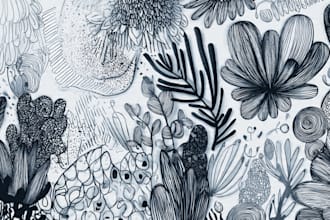 design doodle wall art mural decal wallpaper